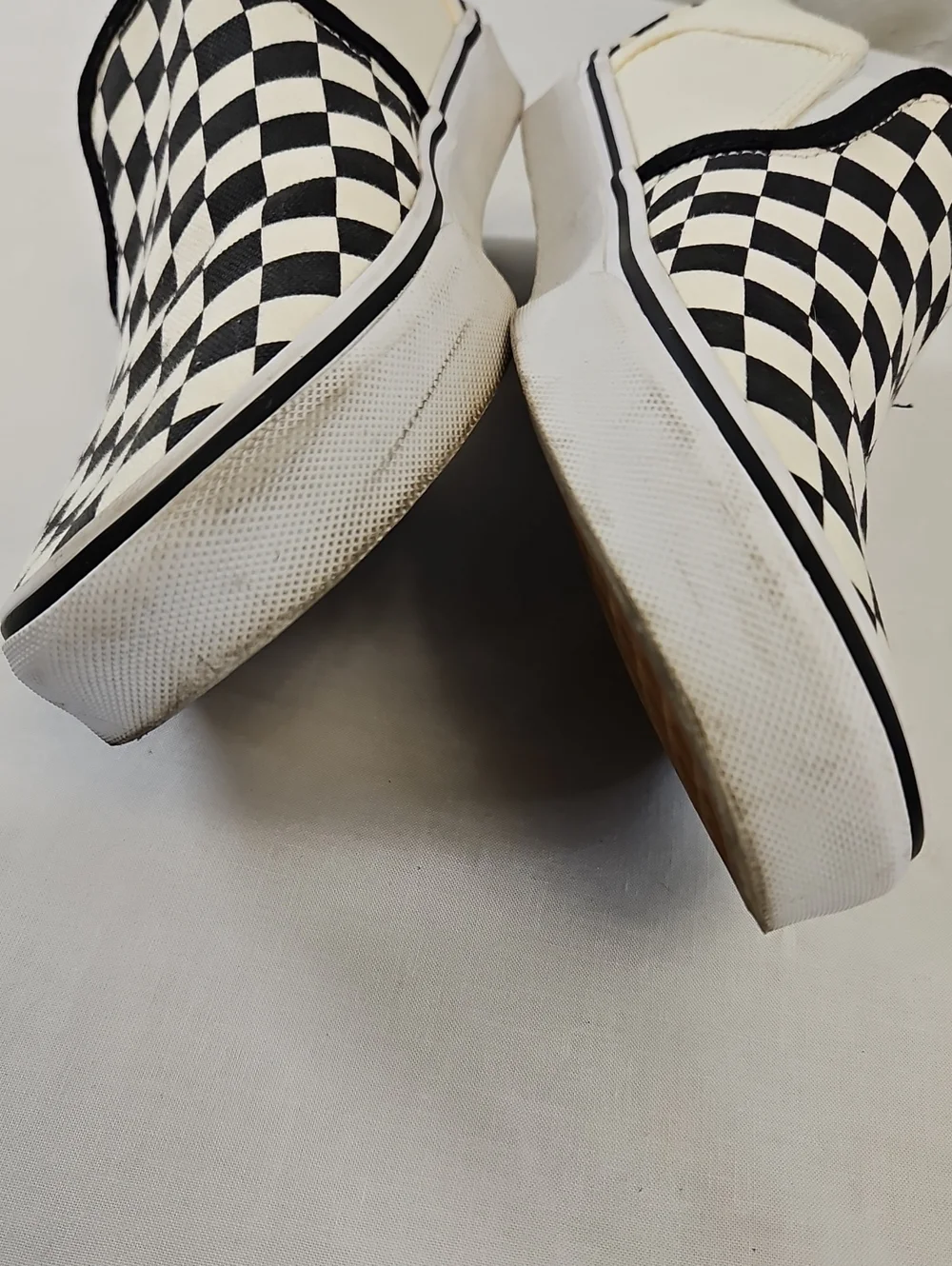 Vans Classic Slip-On Checkerboard Men’s Shoes - Black & White, Size 10